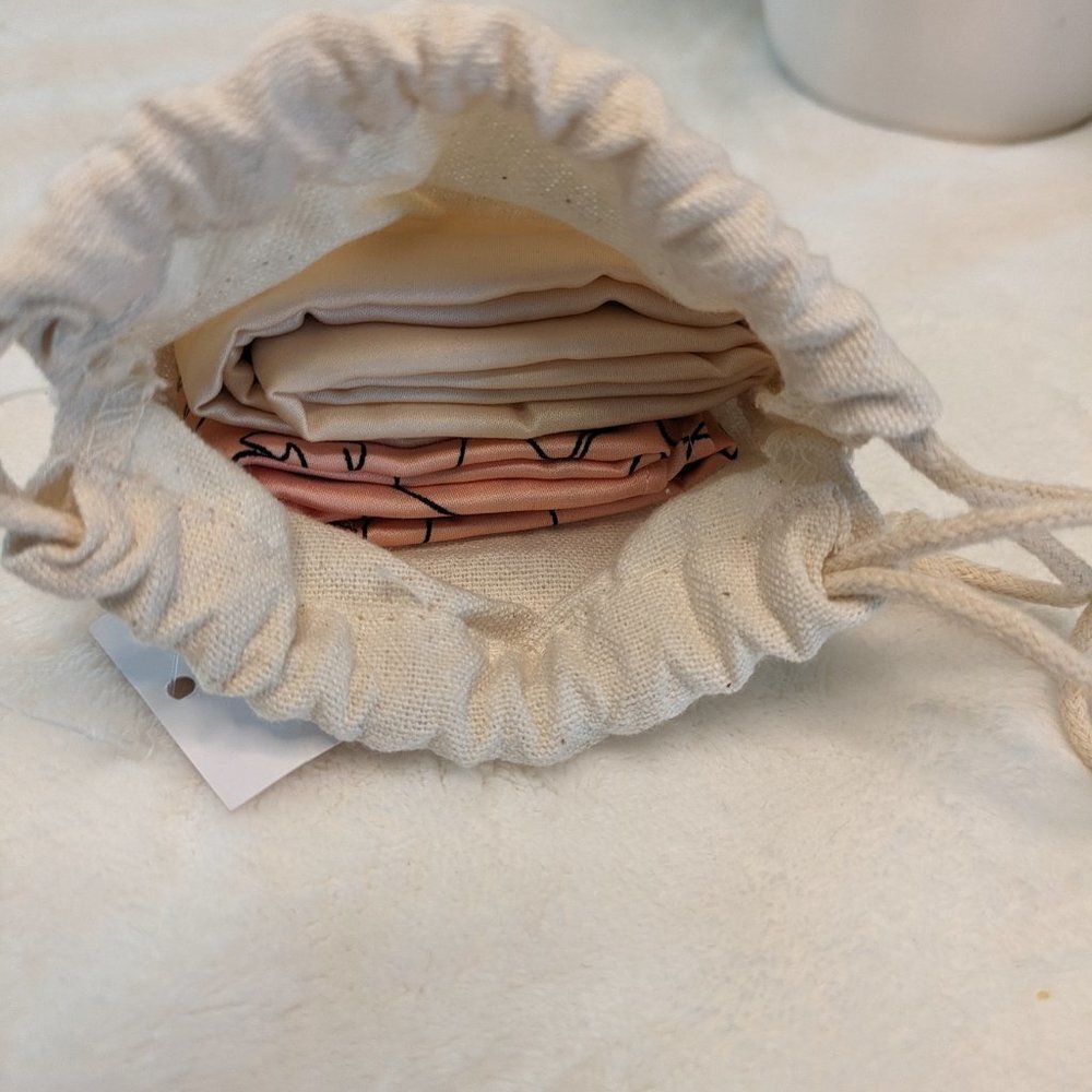 🌸 Lark & Ives Minimalist Hair 2 Scarf Bundle Set w/ Canvas Bag NWT - Picture 4 of 12